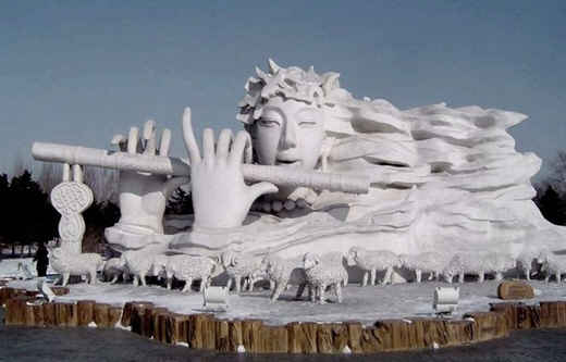 Sculpture neige