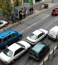 Contravention pour stationnement en double